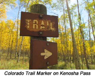 Colorado Trail Marker on Kenosha Pass